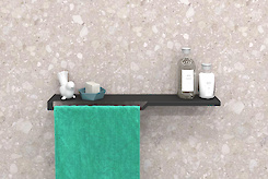 Полка В-3 для ванной комнаты 600мм, черный