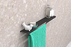 Полка В-3 для ванной комнаты 600мм, черный