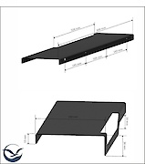 Полка В-3 для ванной комнаты 600мм, черный