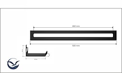 Полиця В-4 для ванної кімнати 500мм, чорний