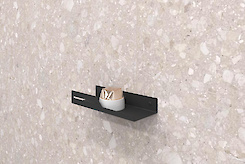 Полиця В-6 для ванної кімнати 250мм, чорний