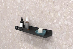 Полиця В-6 для ванної кімнати 400мм, чорний