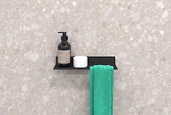 Полиця В-7 для ванної кімнати 300мм, чорний