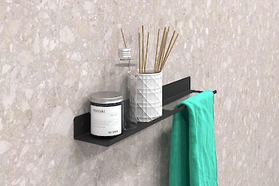 Полиця В-7 для ванної кімнати 500мм, чорний