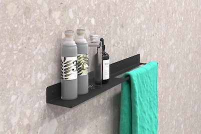 Полиця В-7 для ванної кімнати 600мм, чорний