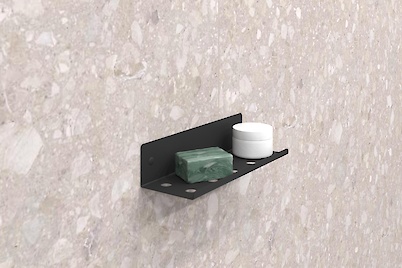 Полиця В-8 для ванної кімнати 250мм, чорний