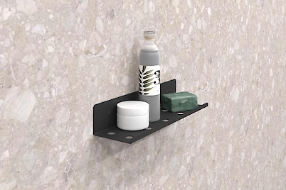 Полиця В-8 для ванної кімнати 300мм, чорний