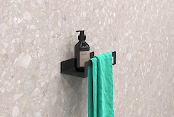 Полиця В-9 для ванної кімнати 250мм, чорний