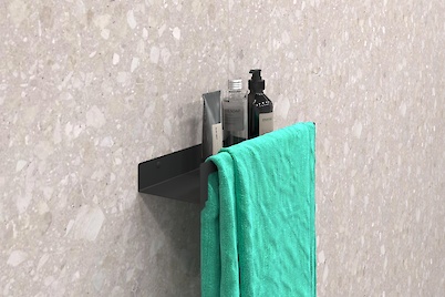 Полиця В-9 для ванної кімнати 400мм, чорний