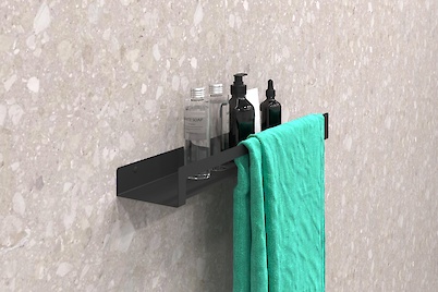 Полиця В-9 для ванної кімнати 600мм, чорний