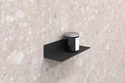 Полиця В-10 для ванної кімнати 250мм, чорний