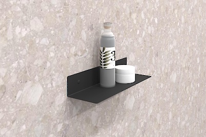 Полиця В-10 для ванної кімнати 300мм, чорний