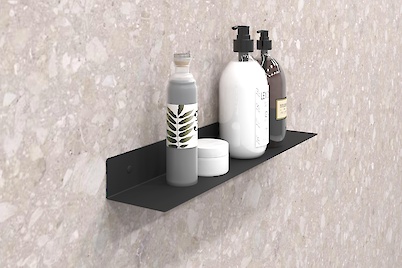 Полиця В-10 для ванної кімнати 500мм, чорний