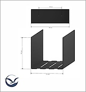 Полиця В-11 для ванної кімнати 250мм, чорний