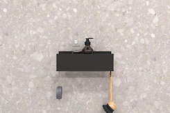 Полка В-11 для ванной комнаты 300мм, черный