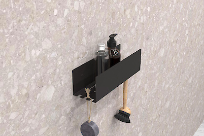 Полиця В-11 для ванної кімнати 300мм, чорний