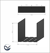 Полиця В-11 для ванної кімнати 400мм, чорний