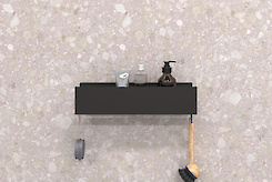 Полиця В-11 для ванної кімнати 400мм, чорний