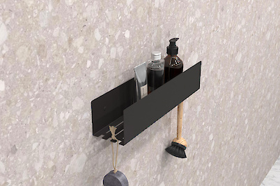 Полиця В-11 для ванної кімнати 400мм, чорний