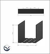 Полиця В-11 для ванної кімнати 500мм, чорний