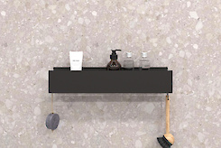 Полиця В-11 для ванної кімнати 500мм, чорний