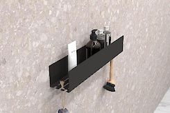 Полиця В-11 для ванної кімнати 500мм, чорний