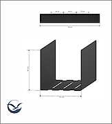 Полиця В-11 для ванної кімнати 600мм, чорний