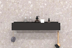 Полиця В-11 для ванної кімнати 600мм, чорний