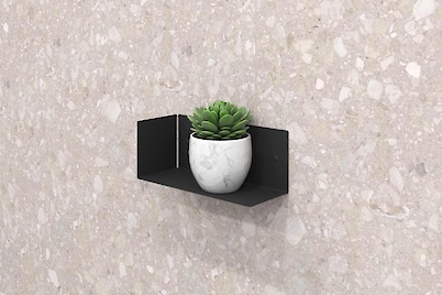 Полиця В-12 для ванної кімнати 250мм, чорний