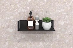 Полиця В-12 для ванної кімнати 400мм, чорний