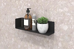 Полиця В-12 для ванної кімнати 400мм, чорний