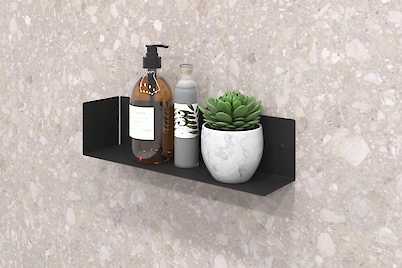 Полиця В-12 для ванної кімнати 400мм, чорний