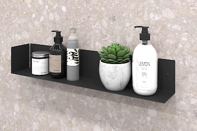 Полиця В-12 для ванної кімнати 600мм, чорний