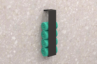 Тримач для рушників вертикальний В-14 500мм, чорний