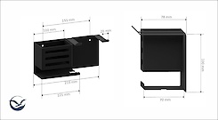 Тримач для фена В-19, чорний