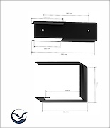 Держатель для туалетной бумаги с полками В-20, черный