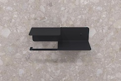 Держатель для туалетной бумаги с полками В-20, черный