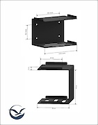 Полиця-мильниця для ванної кімнати В-22, чорний