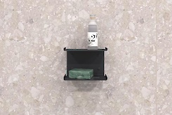 Полиця-мильниця для ванної кімнати МІ В-22, чорний