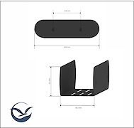 Полка В-1 для ванной комнаты 250мм, белый