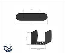 Полка В-1 для ванной комнаты 300мм, белый