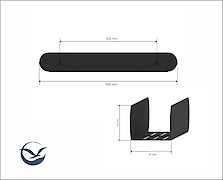 Полка В-1 для ванной комнаты 500мм, белый
