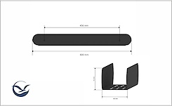Полка В-1 для ванной комнаты 600мм, белый