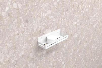 Полиця В-2 для ванної кімнати 250мм, білий