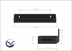 Полиця В-2 для ванної кімнати 300мм, білий