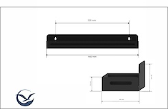 Полка В-2 для ванной комнаты 400мм, белый