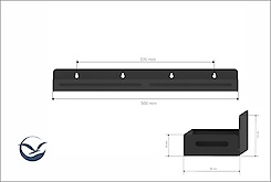 Полка В-2 для ванной комнаты 500мм, белый