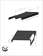 Полка В-3 для ванной комнаты 400мм, белый