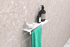 Полка В-3 для ванной комнаты 400мм, белый