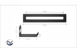 Полка В-4 для ванной комнаты 300мм, белый
